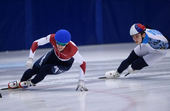 Short track. Russian national team's training session