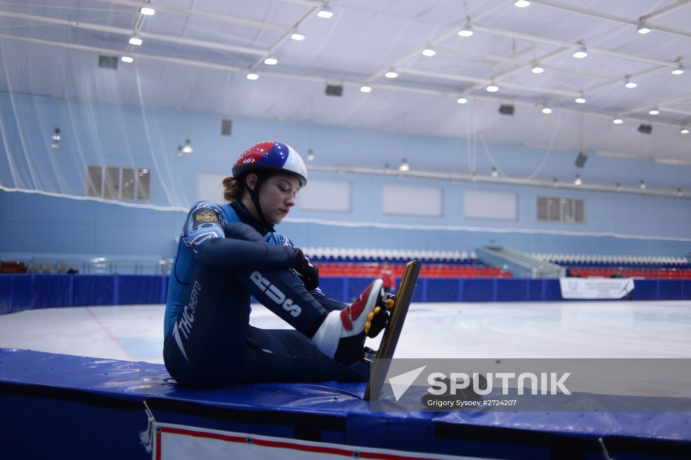 Short track. Russian national team's training session