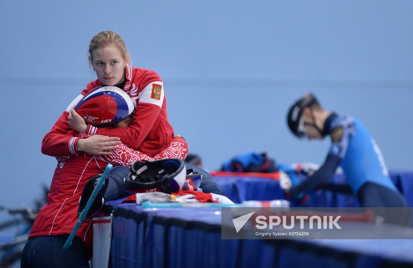 Short track. Russian national team's training session