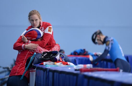Short track. Russian national team's training session