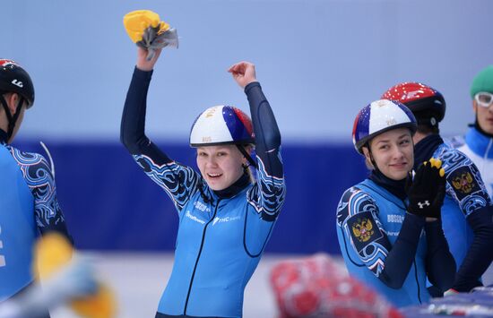 Short track. Russian national team's training session