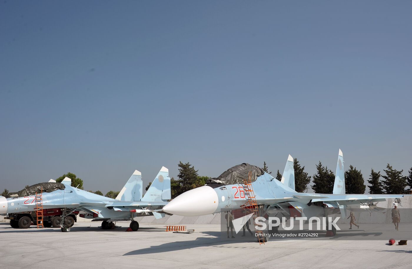 Russian aircract at Hemeimeem Air Base in Syria