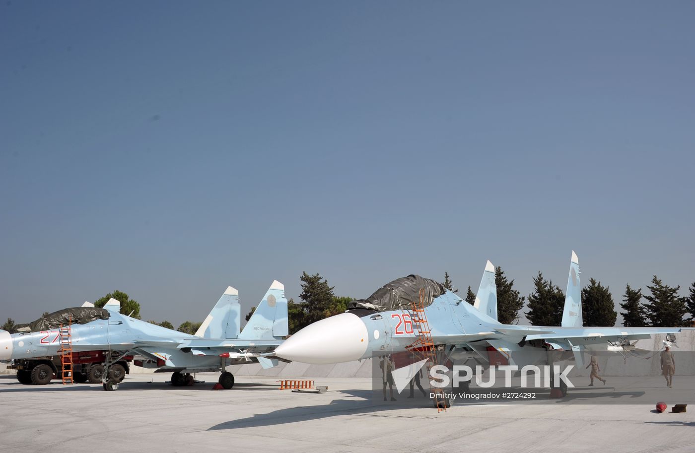 Russian aircract at Hemeimeem Air Base in Syria