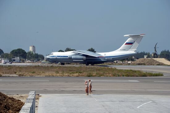 Russian aircract at Hemeimeem Air Base in Syria