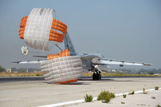 Russian aircract at Hemeimeem Air Base in Syria