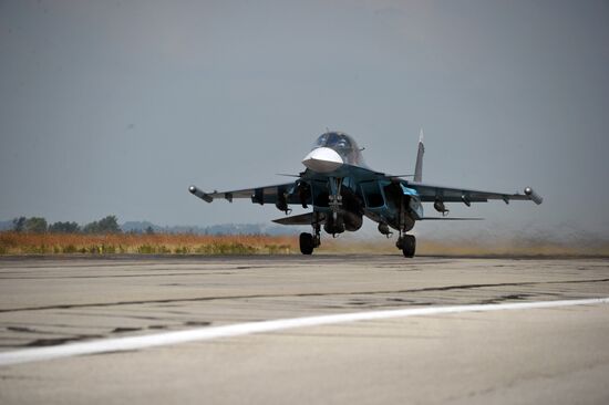 Russian aircract at Hemeimeem Air Base in Syria
