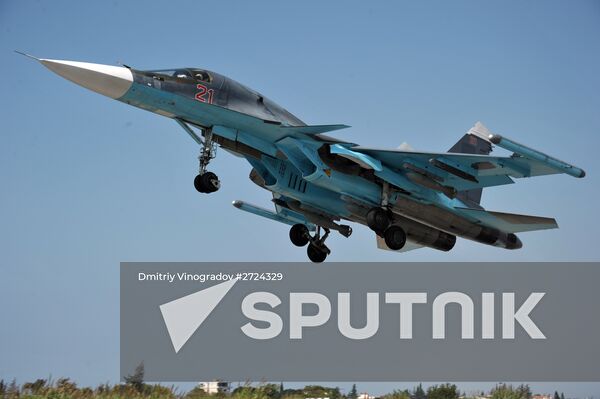 Russian aircract at Hemeimeem Air Base in Syria