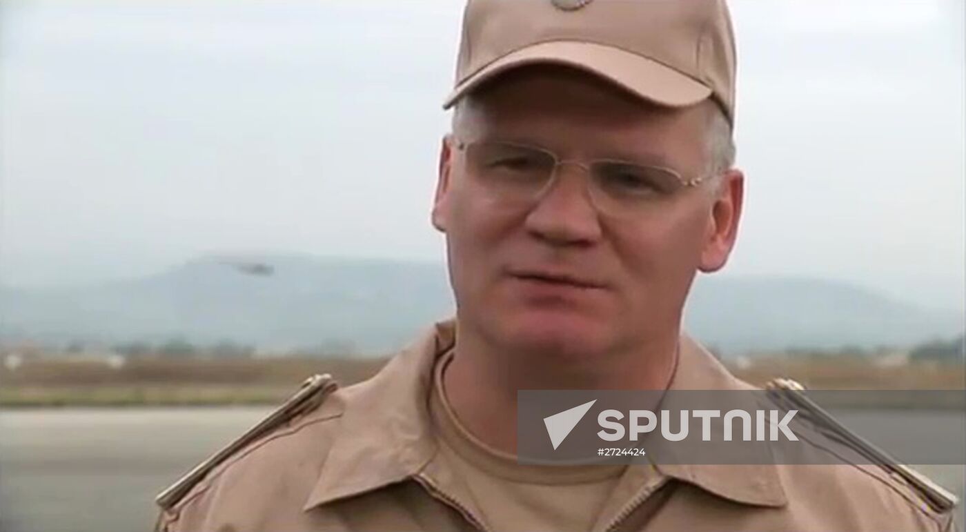 Press briefing at Hmeimim air base in Syria