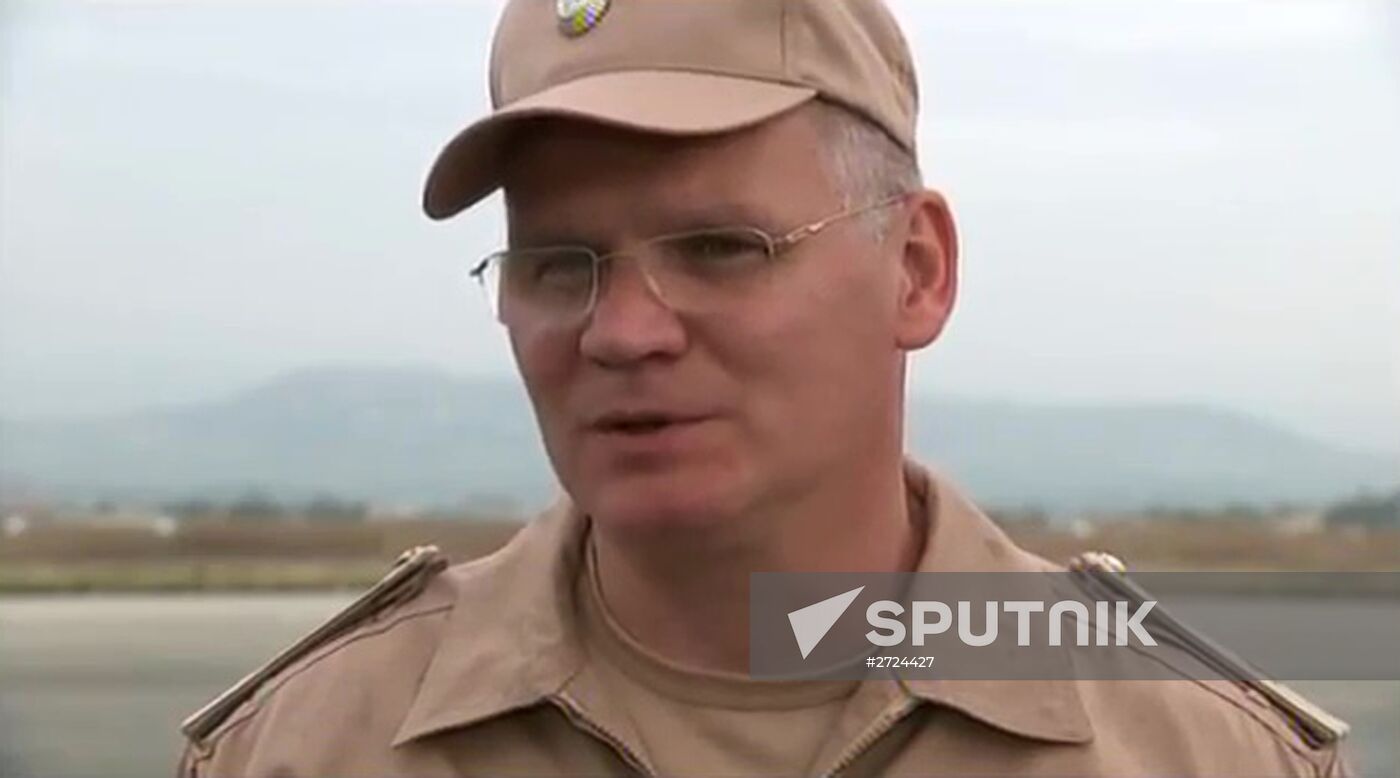 Press briefing at Khmeimim air base in Syria