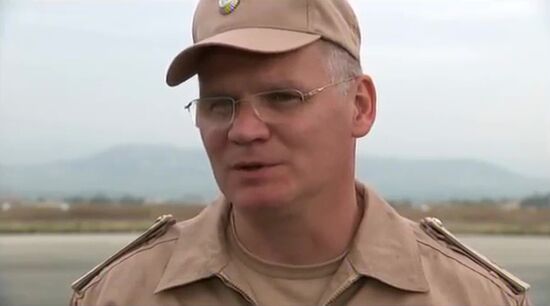 Press briefing at Khmeimim air base in Syria