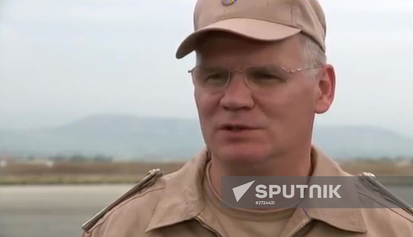 Press briefing at Hmeimim air base in Syria