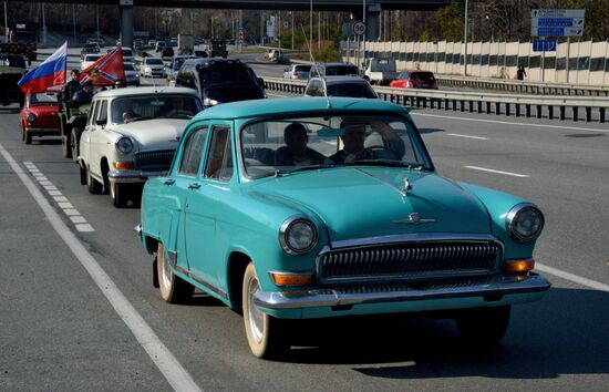 Motor rally, devoted to the Automobilist Day, in Vladivostok
