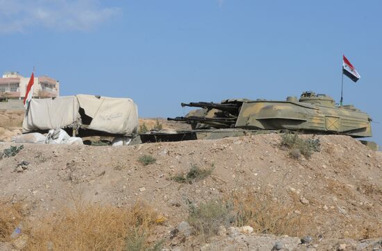 Syrian Arab Army's 2nd Corps 10th Division off Katana city, Syria