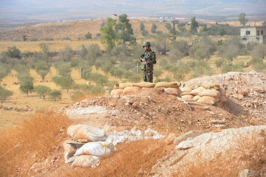 Syrian Arab Army's 2nd Corps 10th Division off Katana city, Syria