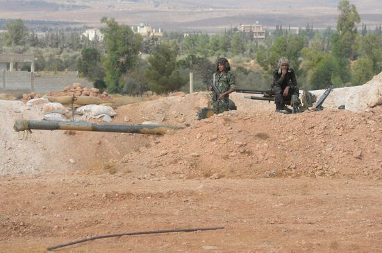 Syrian Arab Army's 2nd Corps 10th Division off Katana city, Syria