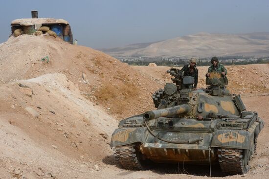 Syrian Arab Army's 2nd Corps 10th Division off Katana city, Syria