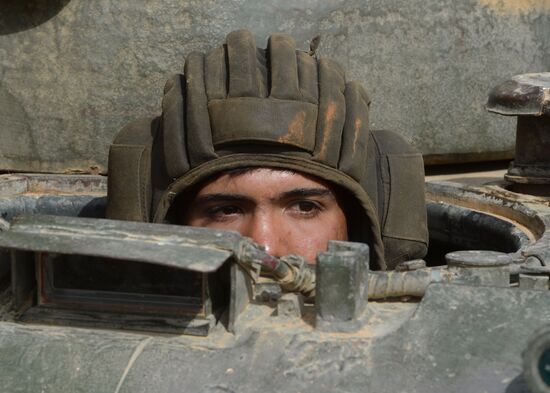 Syrian Arab Army's 2nd Corps 10th Division off Katana city, Syria