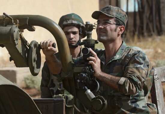 Syrian Arab Army's 2nd Corps 10th Division off Katana city, Syria