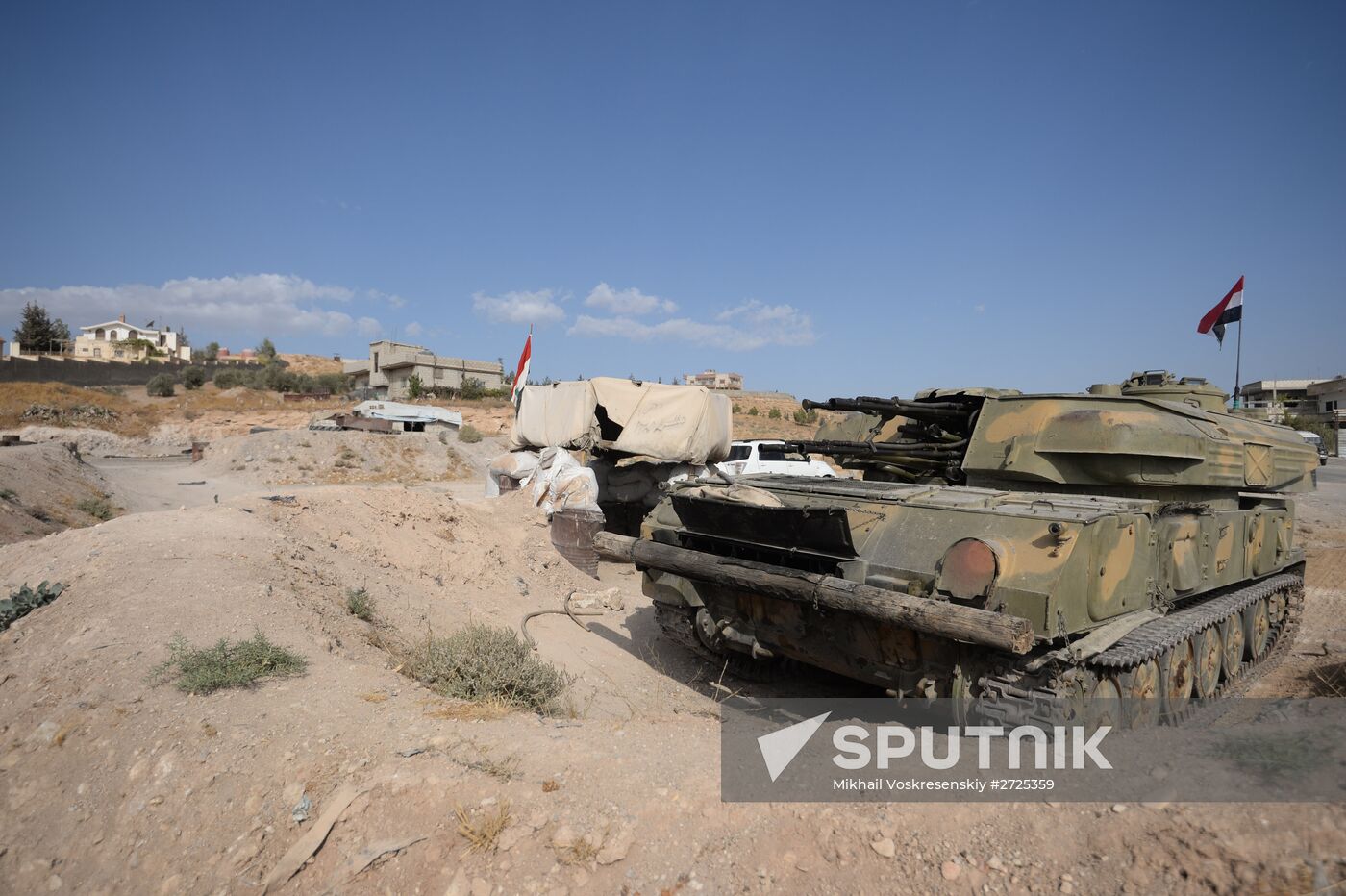 Syrian Arab Army's 2nd Corps 10th Division off Katana city, Syria