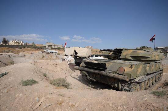 Syrian Arab Army's 2nd Corps 10th Division off Katana city, Syria