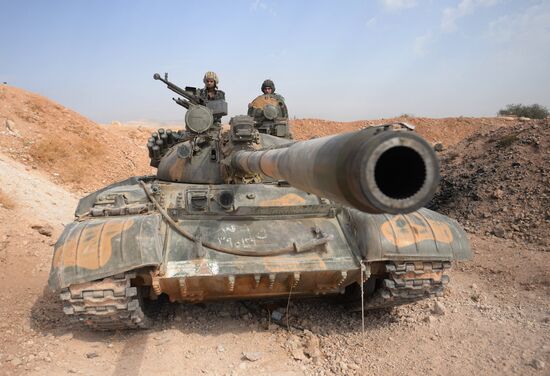 Syrian Arab Army's 2nd Corps 10th Division off Katana city, Syria