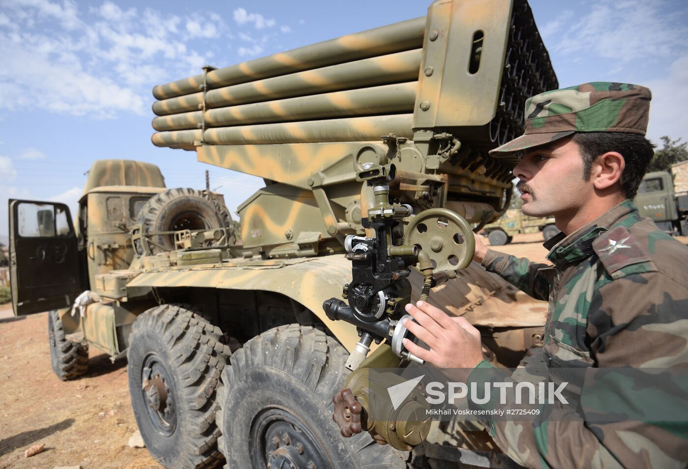 Syrian Arab Army's 2nd Corps 10th Division off Katana city, Syria