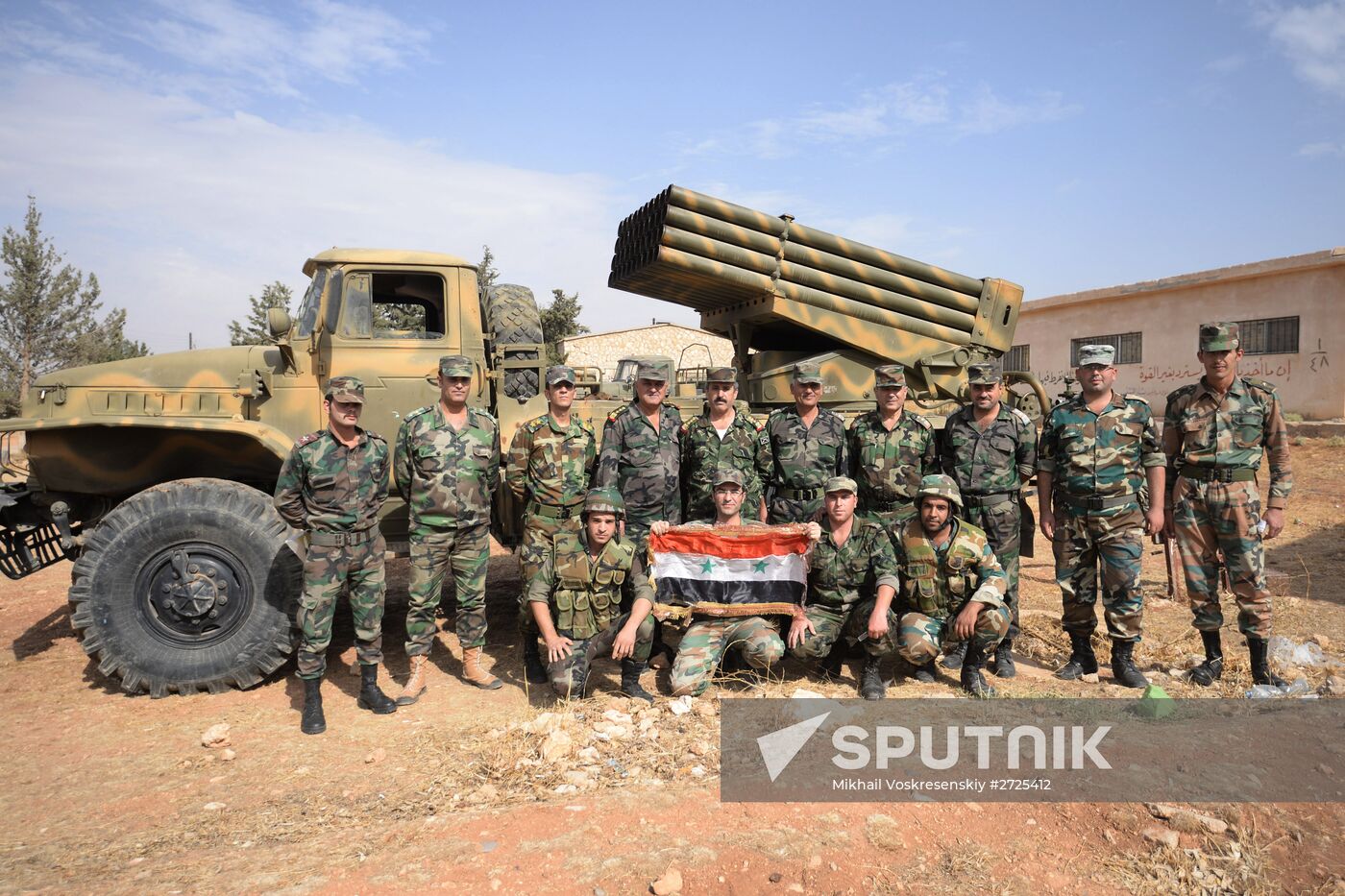 Syrian Arab Army's 2nd Corps 10th Division off Katana city, Syria
