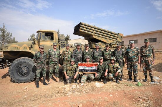 Syrian Arab Army's 2nd Corps 10th Division off Katana city, Syria