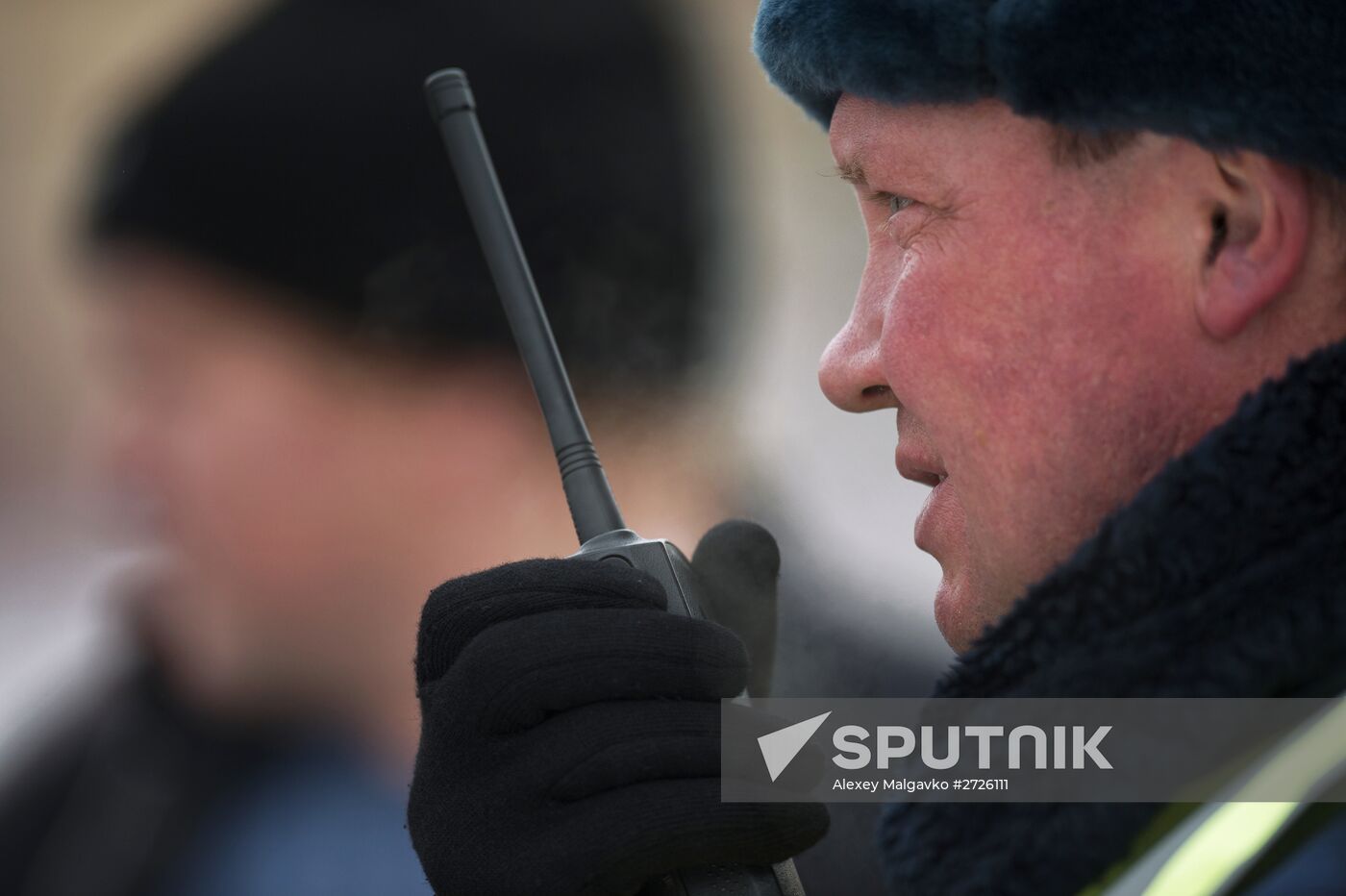 Work of traffic police in Omsk