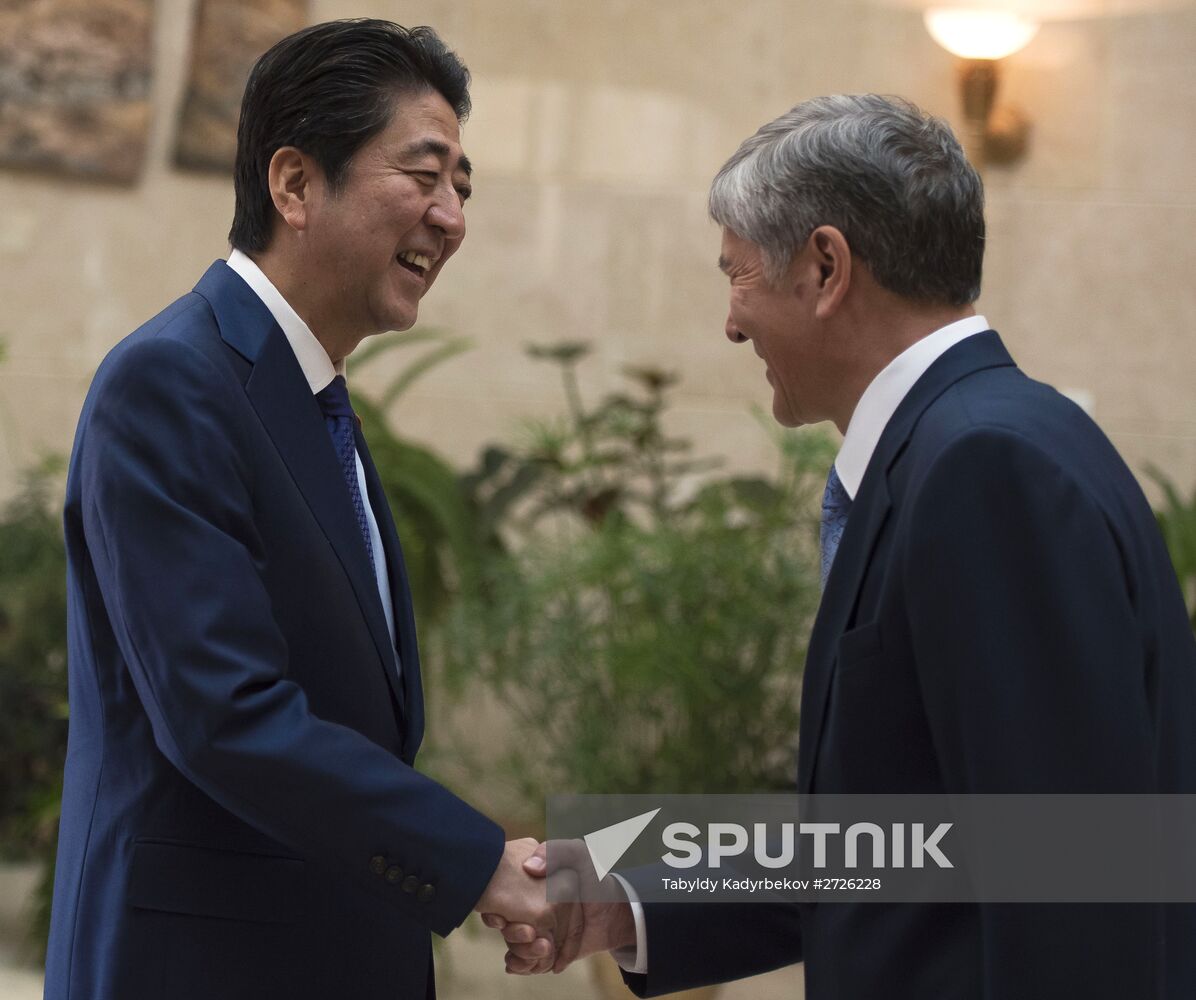 Japanese Prime Minister Shinzo Abe visits Kyrgystan