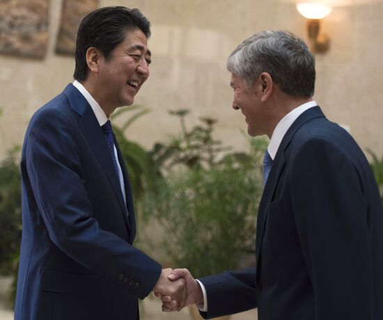 Japanese Prime Minister Shinzo Abe visits Kyrgystan