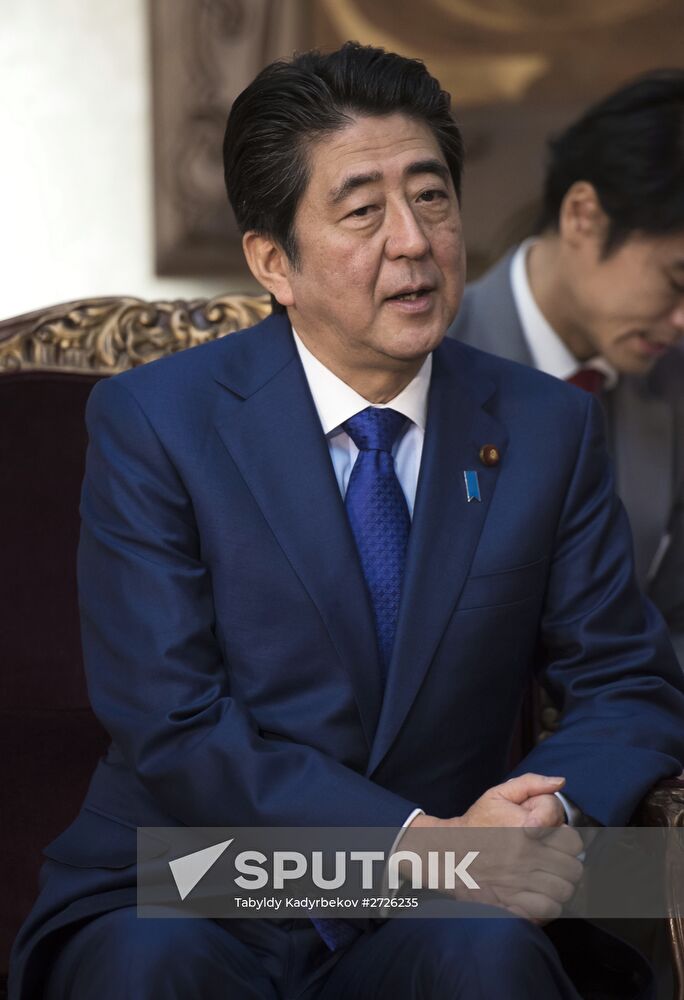 Japanese Prime Minister Shinzo Abe visits Kyrgystan