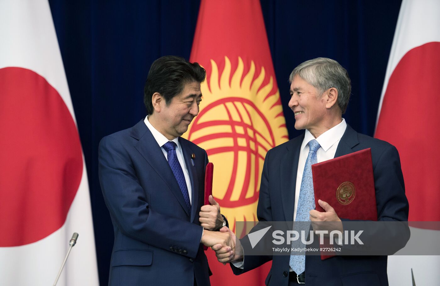 Japanese Prime Minister Shinzo Abe visits Kyrgystan