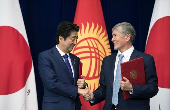 Japanese Prime Minister Shinzo Abe visits Kyrgystan