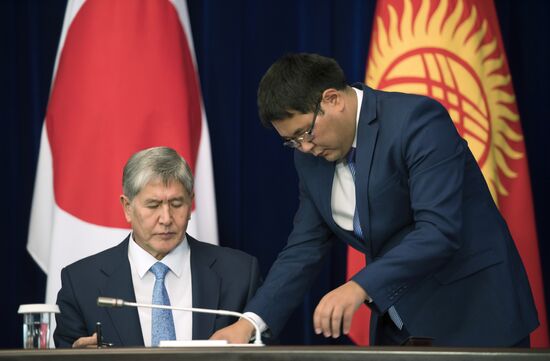 Japanese Prime Minister Shinzo Abe visits Kyrgystan