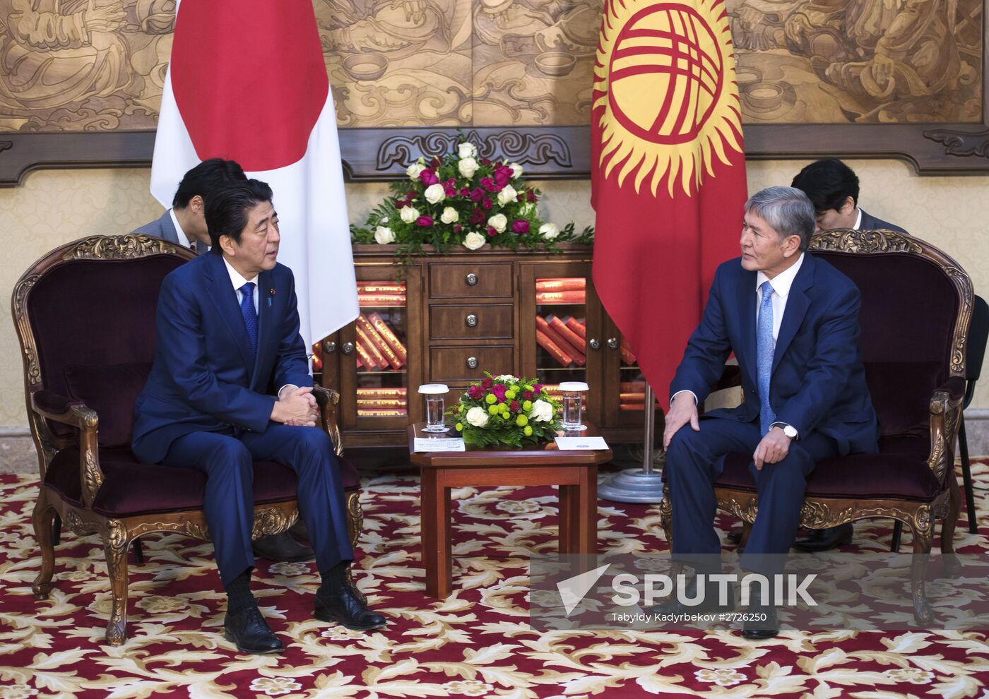 Japanese Prime Minister Shinzo Abe visits Kyrgystan
