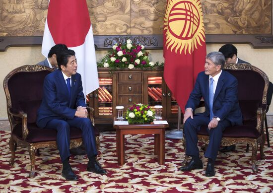 Japanese Prime Minister Shinzo Abe visits Kyrgystan