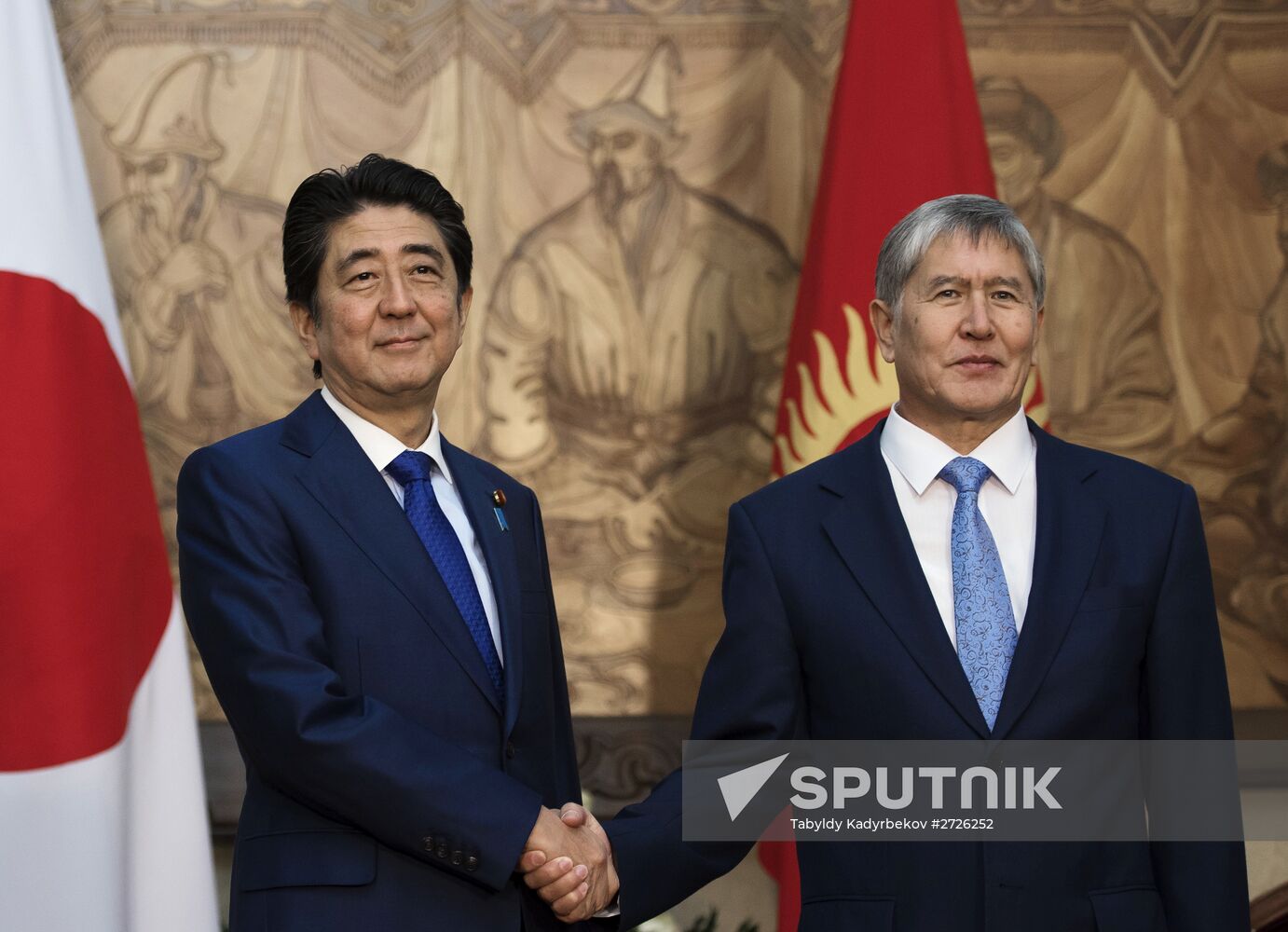 Japanese Prime Minister Shinzo Abe visits Kyrgystan