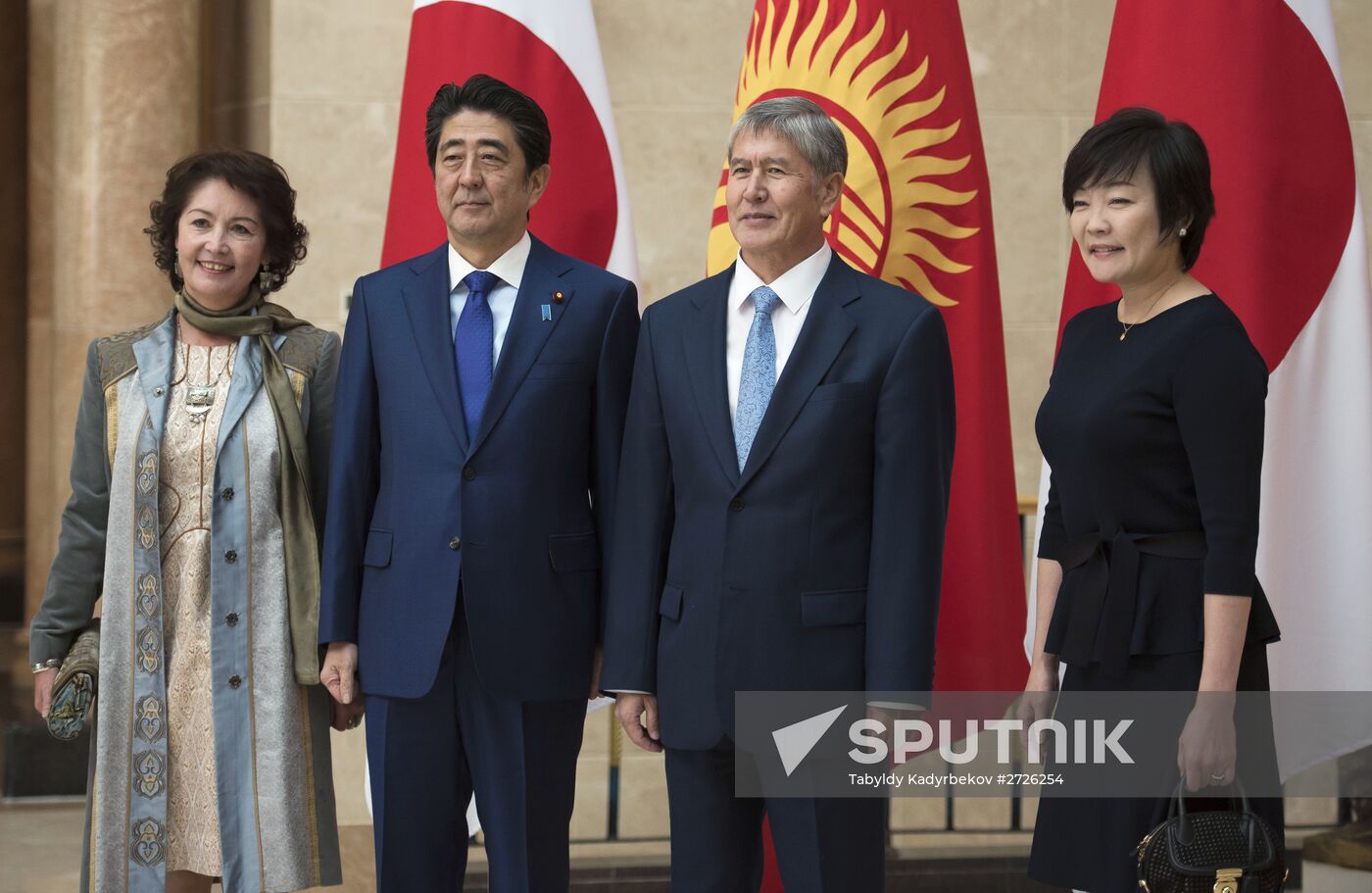 Japanese Prime Minister Shinzo Abe visits Kyrgystan