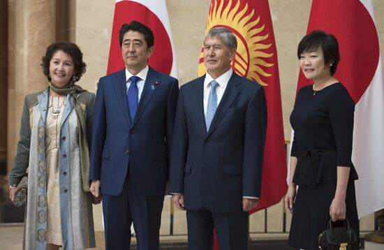 Japanese Prime Minister Shinzo Abe visits Kyrgystan