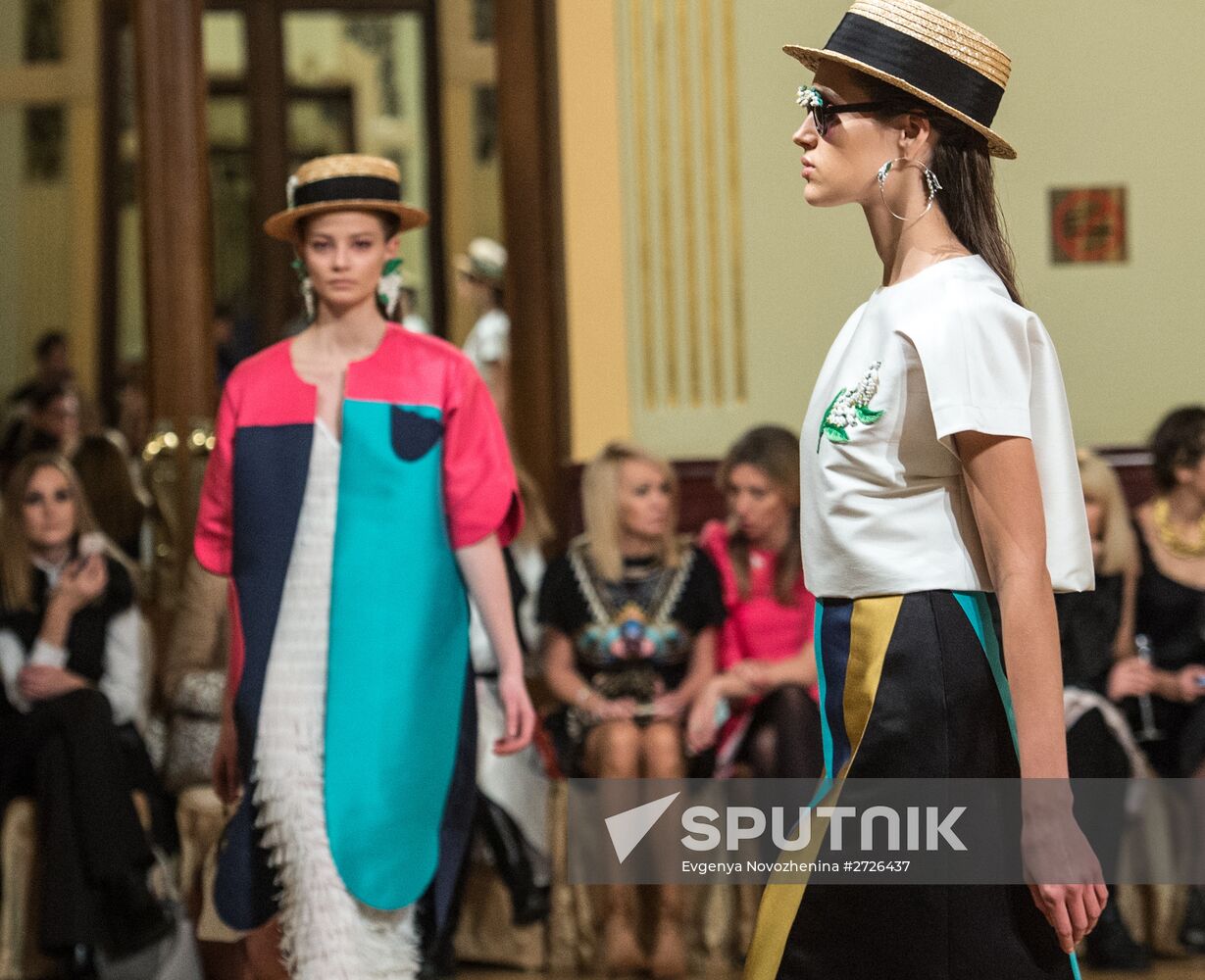 Moscow. Fashion designer Alexander Arutyunov shows off his collection during 'Made in Russia' fashion week