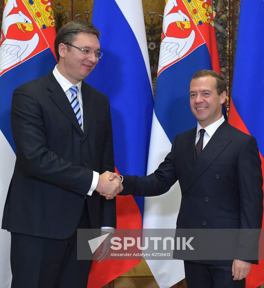 Bilateral talks between Russian Prime Minister Dmitry Medvedev and Republic of Serbia Prime Minister Aleksandar Vučić
