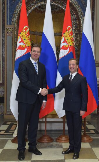 Bilateral talks between Russian Prime Minister Dmitry Medvedev and Republic of Serbia Prime Minister Aleksandar Vučić