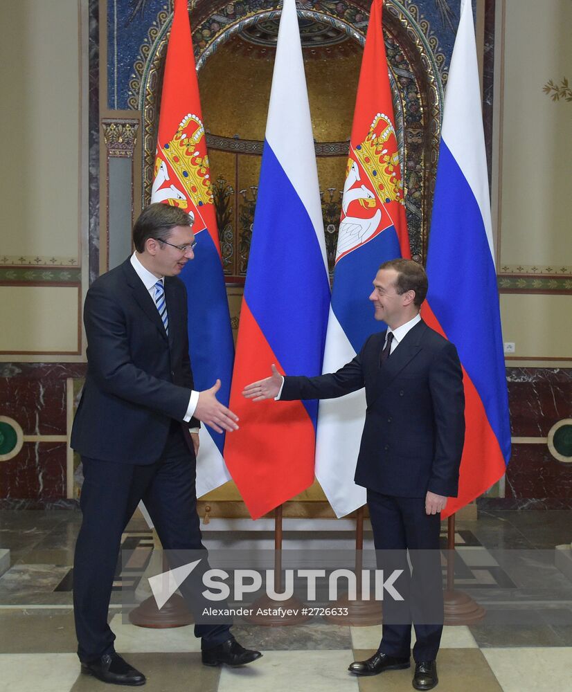 Bilateral talks between Russian Prime Minister Dmitry Medvedev and Republic of Serbia Prime Minister Aleksandar Vučić