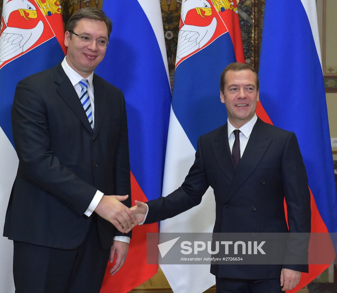 Bilateral talks between Russian Prime Minister Dmitry Medvedev and Republic of Serbia Prime Minister Aleksandar Vučić