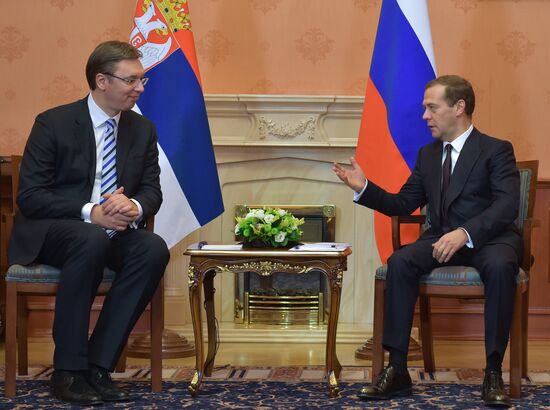 Bilateral talks between Russian Prime Minister Dmitry Medvedev and Republic of Serbia Prime Minister Aleksandar Vučić