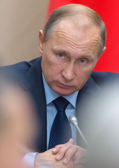 Russian President Vladimir Putin holds meeting with Government members