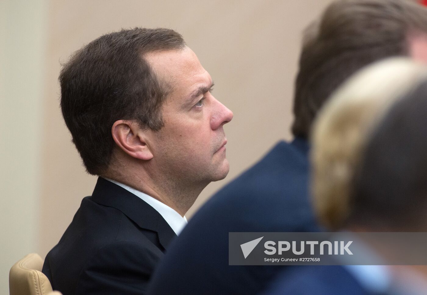 Russian President Vladimir Putin holds meeting with Government members
