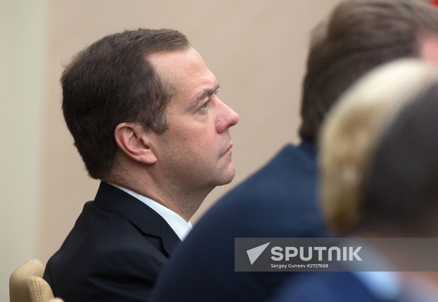 Russian President Vladimir Putin holds meeting with Government members