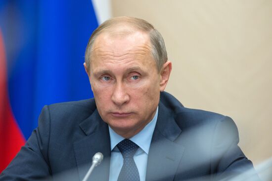 Russian President Vladimir Putin holds meeting with Government members